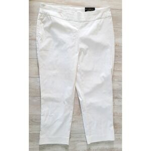 Chico's 3 So Slimming Brigitte Women's Crop PullOn Alabaster White Pants NWT $79